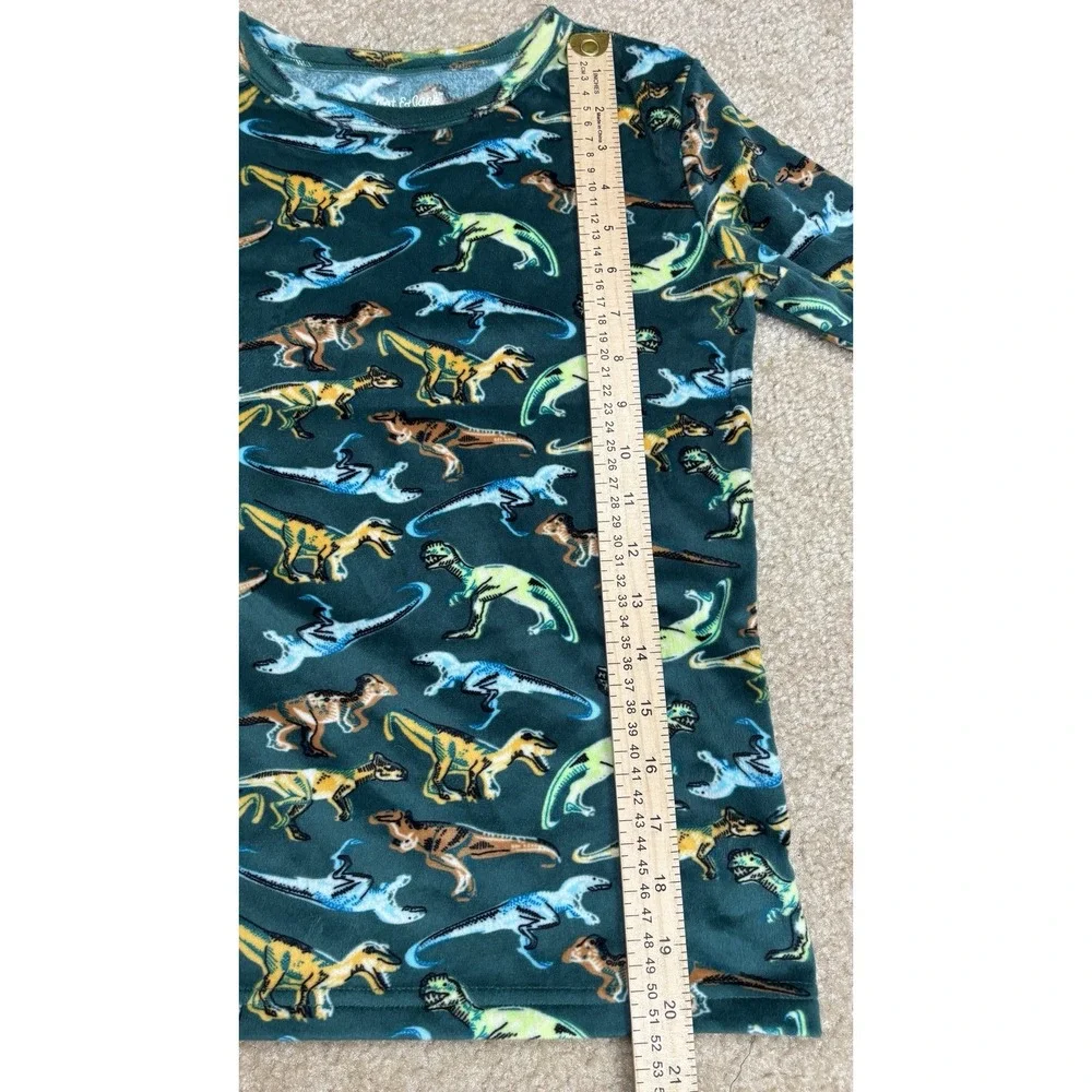Cat & Jack Dinosaur Pattern Pajama Set Size 12 Green